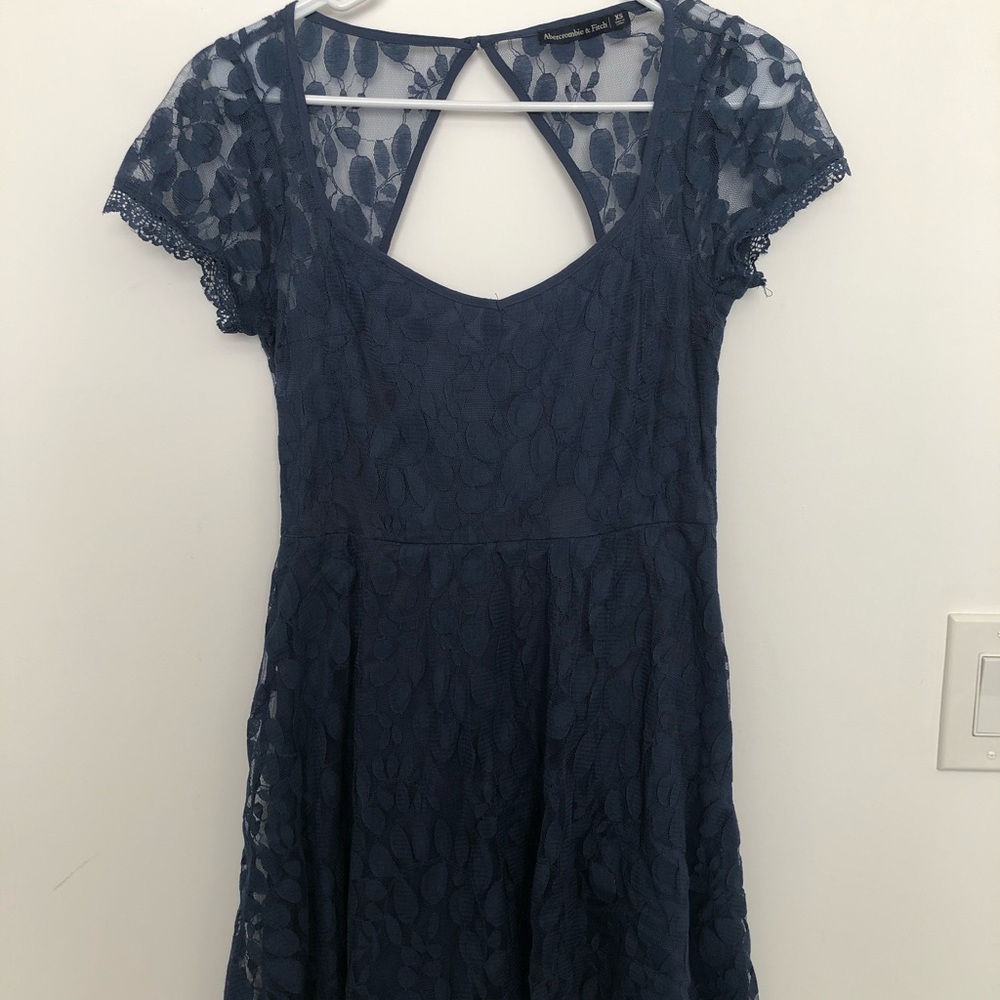 Abercrombie & Fitch Womens XS, darkblue lace dress